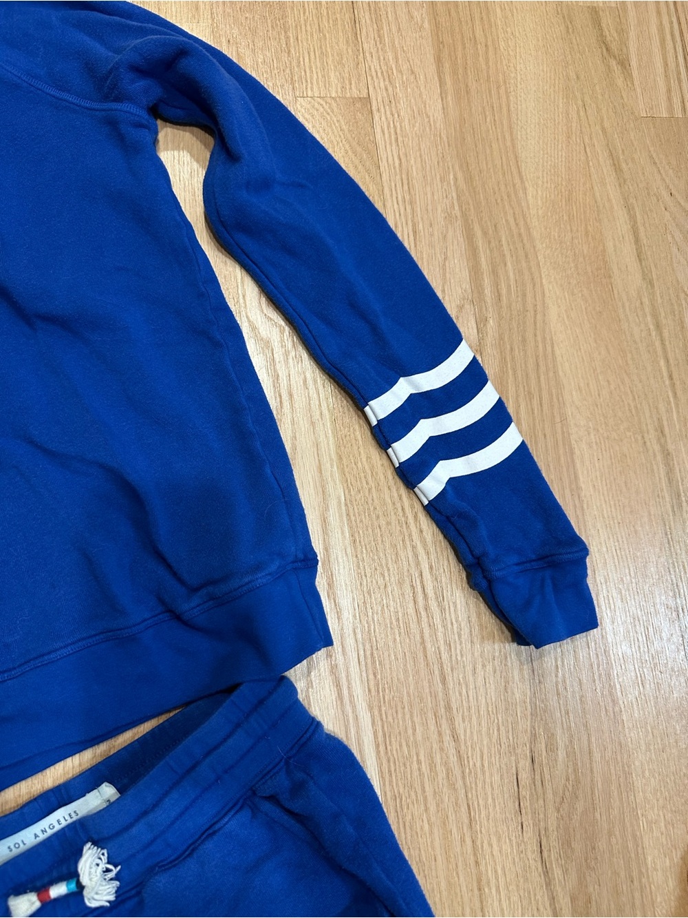 Sol Angeles Wave Essential Jogger and Sweatshirt Set in Cobalt Blue - Picture 6 of 7
